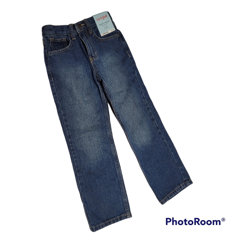 NWT Cat & Jack Boys Size 6 Slim Relaxed Straight Adjustable Waist